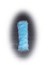 1 pair of furry faux fur car seat belt pads covers choice of colour