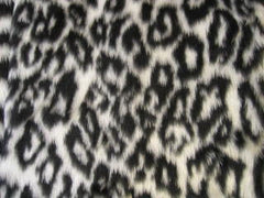 Large 7 Piece print fluffy car accessories set faux fur Choice of print Snow Leopard