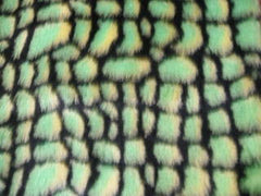 Large 7 Piece print fluffy car accessories set faux fur Choice of print crocodile