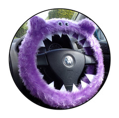 Fuzzy Monster car steering wheel cover Plain faux fur choice of colour
