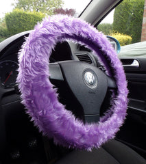 Fuzzy furry steering wheel cover choice of colour's Lilac