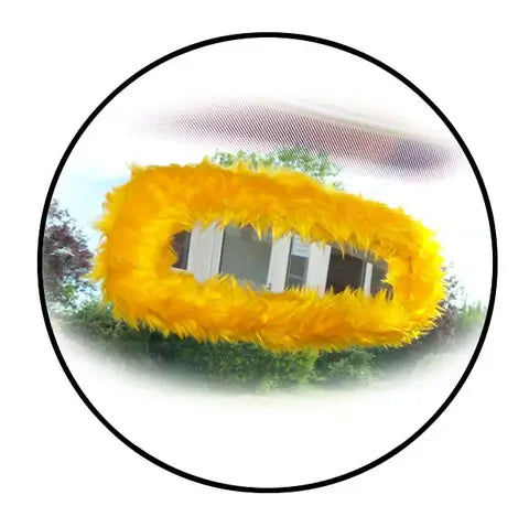 fuzzy faux fur rear view interior car mirror cover in choice of colour