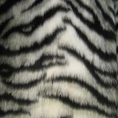 1 pair of Fuzzy Faux fur Headrest covers in a choice of print's white tiger