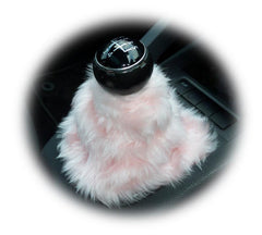 Cute Baby pink fluffy fuzzy gear stick gaiter cover