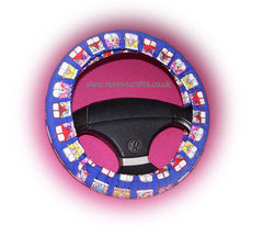 multi-coloured Campervan cotton car steering wheel cover