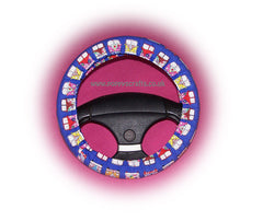multi-coloured Campervan cotton car steering wheel cover