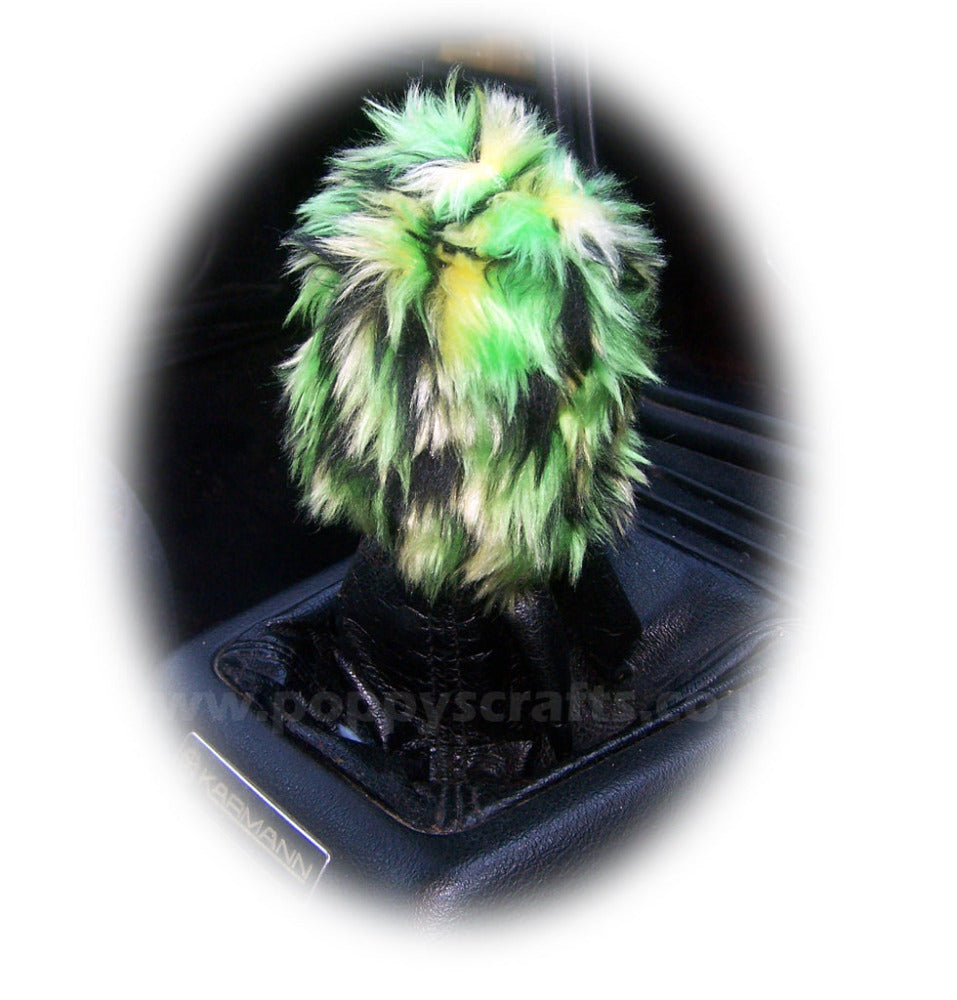 Fuzzy faux fur Gear knob stick shift cover choose your Print Croc Reptile