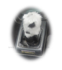 Fuzzy faux fur Gear knob stick shift cover choose your Print Dalmatian