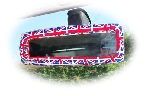 Union jack flag cotton rear view mirror cover