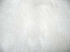White fuzzy faux fur car steering wheel cover
