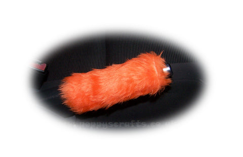 Fuzzy faux fur Tangerine Orange Handbrake cover cute