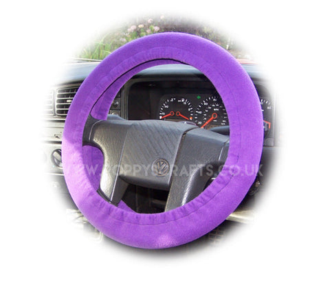 Gorgeous dark Purple fleece car steering wheel cover