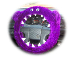 Fuzzy Monster car steering wheel cover Plain faux fur choice of colour