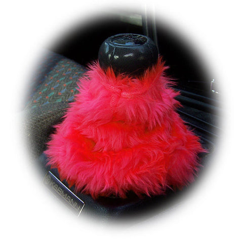 Racing Red fluffy fuzzy gear stick gaiter cover