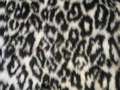 Snow Leopard print faux fur car seatbelt pads 1 pair