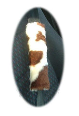 1 pair of faux fur fuzzy seatbelt pads in a choice of print's Poppys Crafts