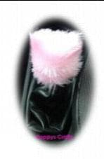 Baby Pink fuzzy faux fur Gear knob stick shift cover