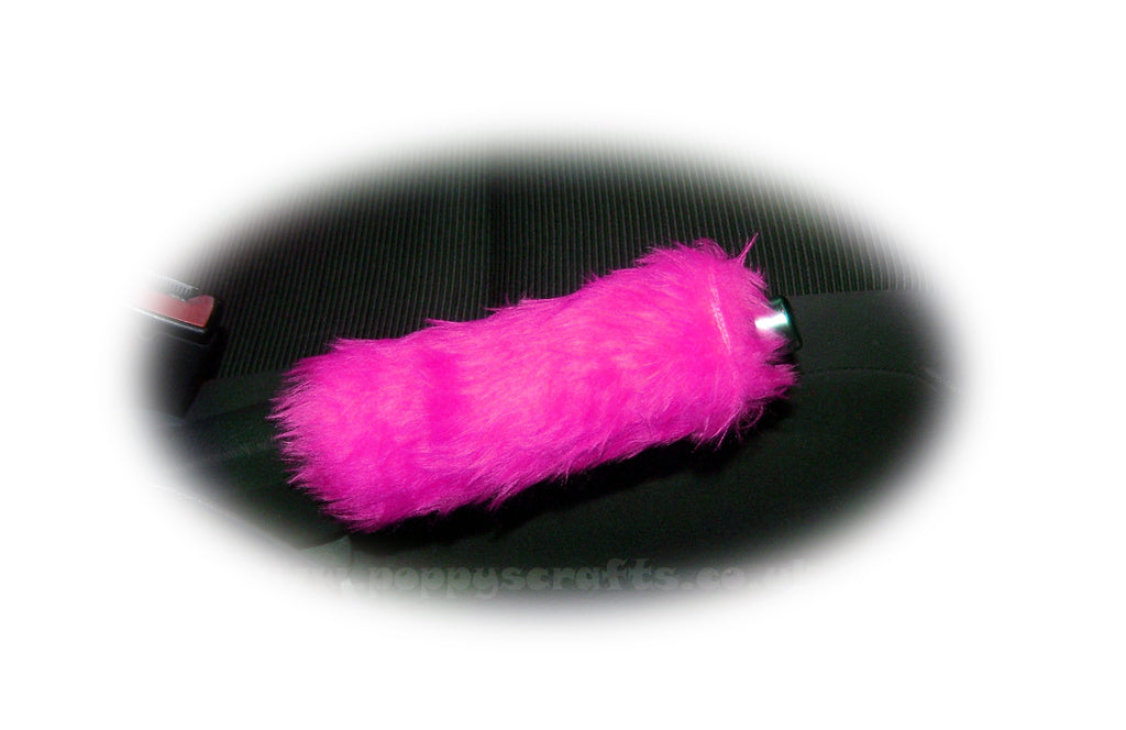Fuzzy faux fur Barbie Pink Handbrake cover cute Poppys Crafts