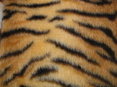 Gold Tiger stripe fuzzy faux fur car steering wheel cover Poppys Crafts