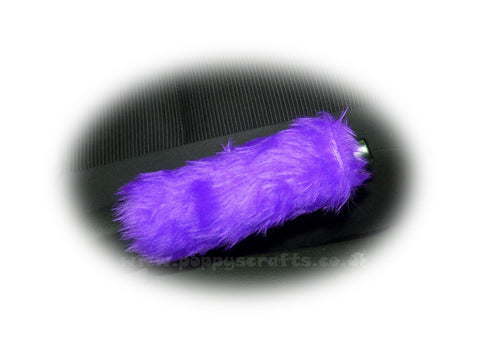 Fuzzy faux fur Purple Handbrake cover cute