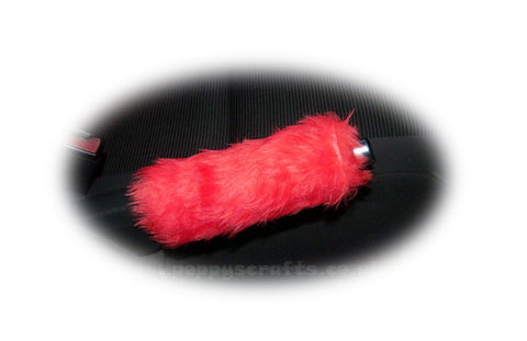Fuzzy faux fur Bright Red Handbrake cover cute
